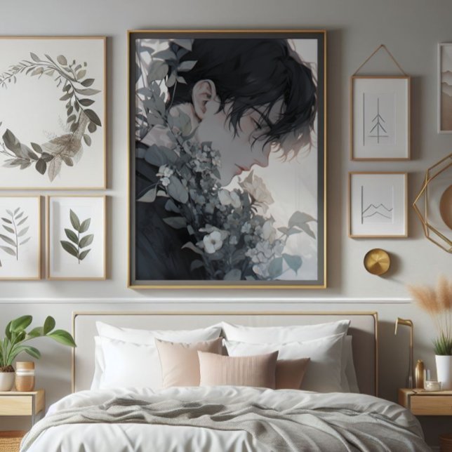 Foto Homem Misterioso e Flores (Criador carregado)