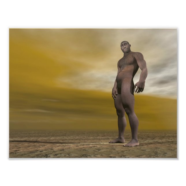 Foto Homo erectus masculino - renderização 3D (Frente)