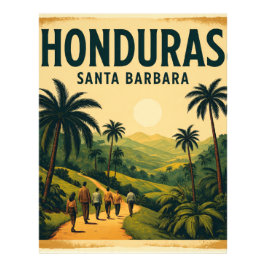Foto Honduras Santa Barbara Retro poster