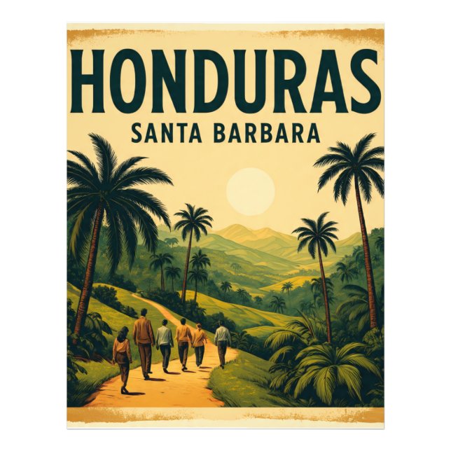 Foto  Honduras Santa Barbara Retro poster (Frente)