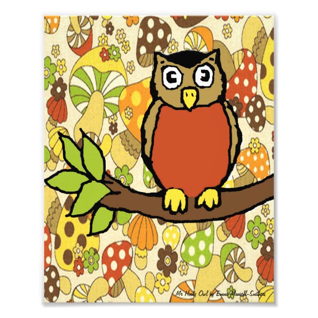 Foto Hooty Owl Baby Wall Impressão (Frente)