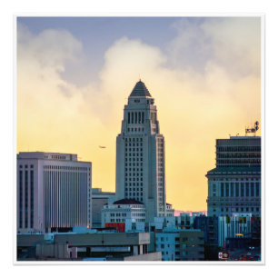 Foto Horizonte de Los Angeles City Hall – Impressão de 