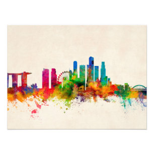 Foto Horizonte de Singapura