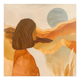 Foto Horizontes Dourados – Mulher Abstrata do Deserto
