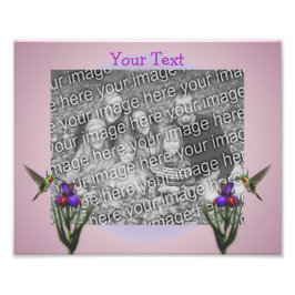 Foto Hummingbird E Iris Flor Criam O Seu