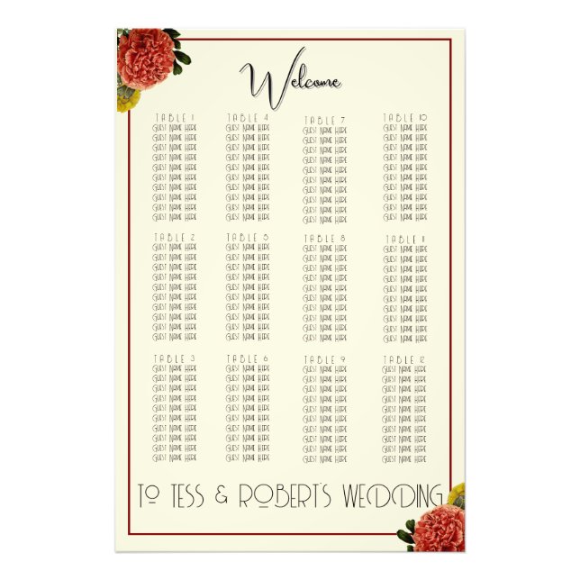 Foto Hydrangea Vintage BOHO - Gráfico de Casamento (Frente)