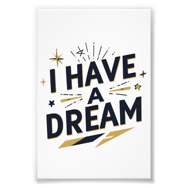 Foto I Have a Dream Inspirational Typography Design (Frente)