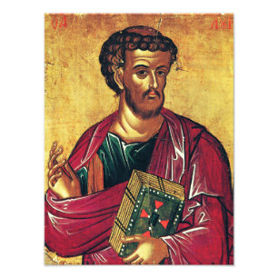 Foto ícone ortodoxo de São Lucas Evangelista