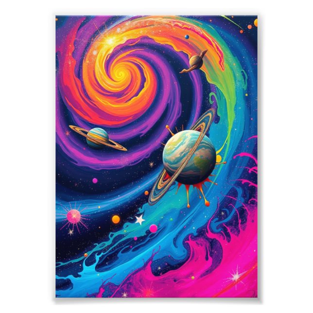 Foto Ignite seu espaço: Muro de Abstrato de Fusão Galác (Frente)