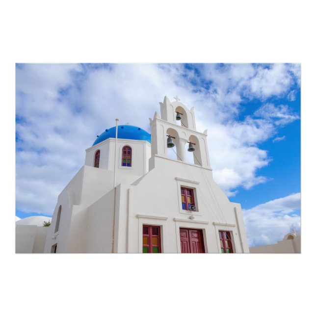 Foto Igreja Ortodoxa Grega Branca e Azul (Frente)