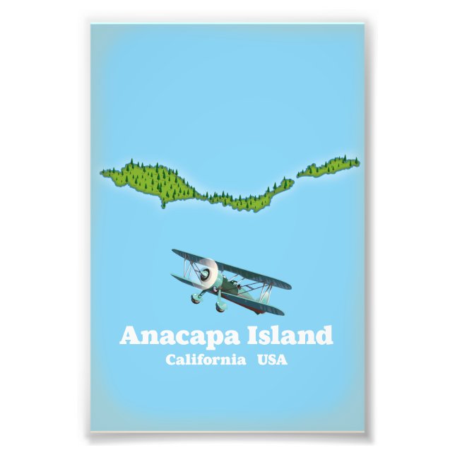 Foto Ilha Anacapa Califórnia EUA mapa (Frente)