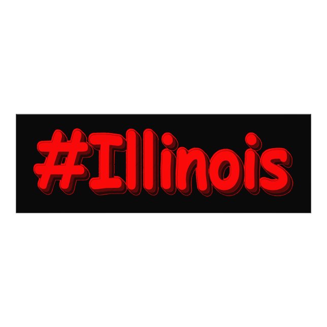 Foto "#Illinois " Design bonito. Comprar Agora (Frente)