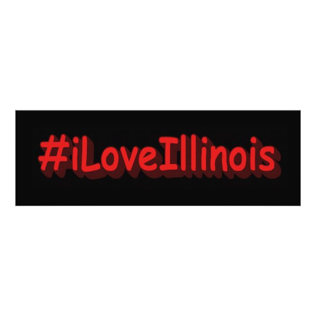 Foto "#iLoveIllinois " Design bonito. Comprar Agora (Frente)