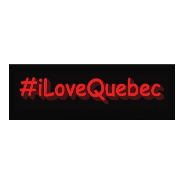 Foto "#iLoveQuebec " Design bonito. Comprar Agora (Frente)