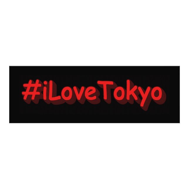Foto "#iLoveTokyo" Design bonito. Comprar Agora (Frente)