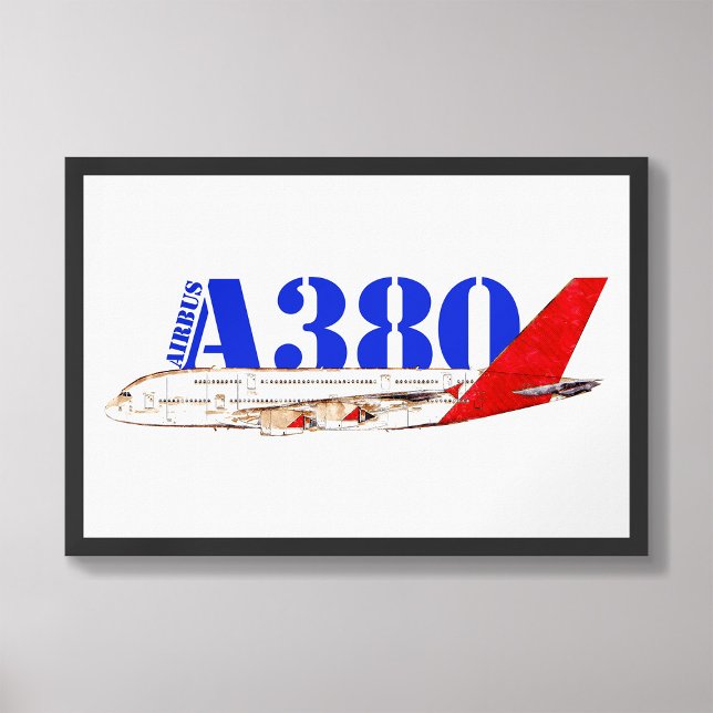 Foto Ilustração Airbus A380 com Design de Cauda Vermelh (Criador carregado)