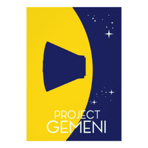 Foto ilustração da arte espacial do Projeto Gemini