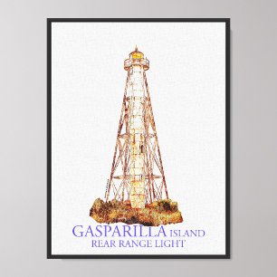 Foto Ilustração de Aquarela Gasparilla Island Light