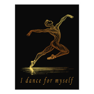 Foto Ilustração de Bailarina do Ballet Dourado: Graça e