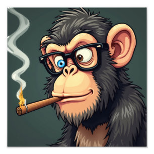 Foto Ilustração de desenho animado de um macaco engraça