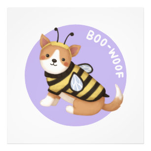 Foto Ilustração de Halloween: Boo-Woof (Welsh Corgi)