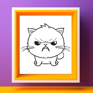 Foto Ilustração de Linha de Gato Raivoso e Fofinho Sibi