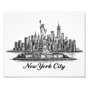 Foto Ilustração de Linha do Horizonte de Nova York