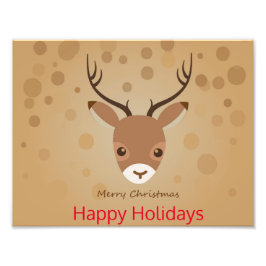 Foto Ilustração de rena em um fundo marrom