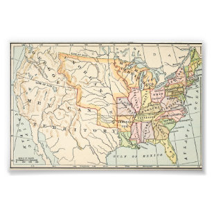 Foto Ilustração do Mapa Histórico dos Estados Unidos de