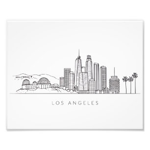 Foto Ilustração Minimalista da Silhueta de Los Angeles