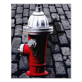 Foto Ilustração NYC do Hidrante de Fogo Vermelho