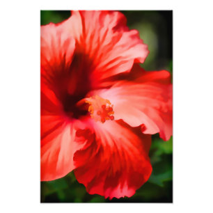 Foto Ilustração vermelha vibrante do hibiscus