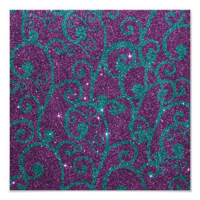 Foto Imagem de brilho roxo e turquesa (Frente)