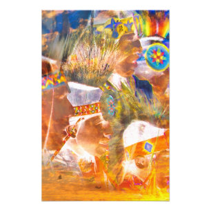 Foto Imagem fotográfica Nativa americana RAINBOW WARRIO