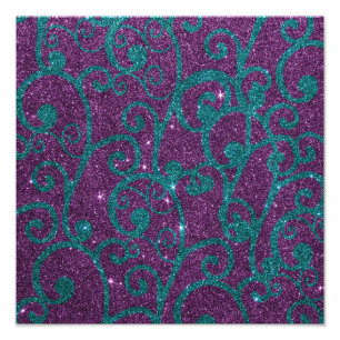Foto Imagem swirly do roxo e do brilho de turquesa
