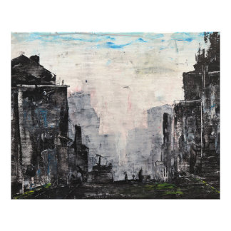 Foto Impressão Abstrata Cidade Cinza, Cartaz de Valor e