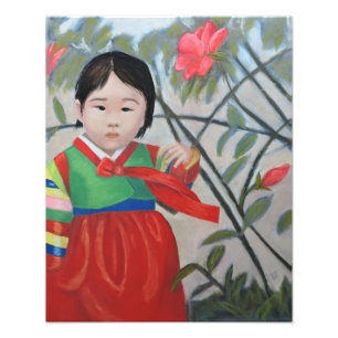 Foto Impressão coreano pequeno da menina
