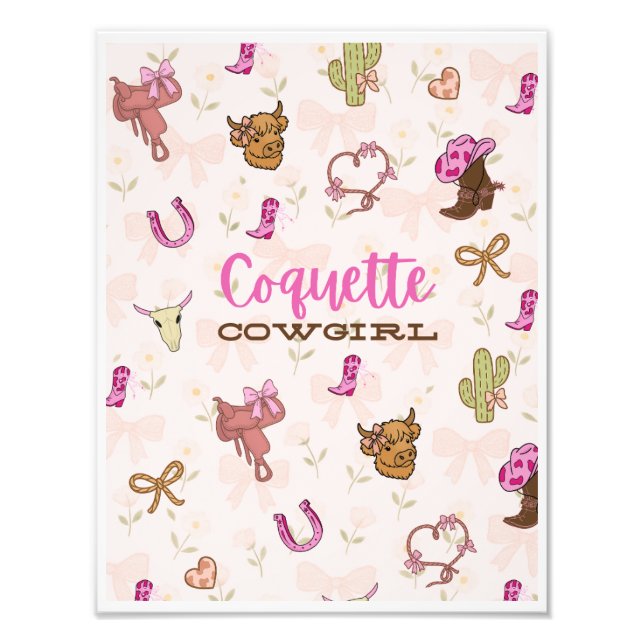 Foto Impressão Cowgirl Coquette (Frente)