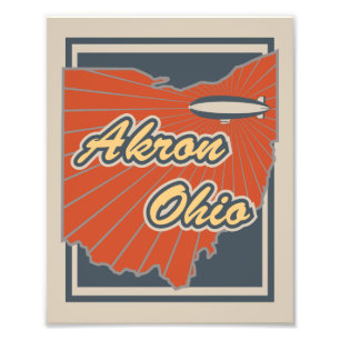 Foto Impressão da arte de Akron, Ohio - trabalhos de