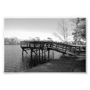 Foto Impressão da doca B&W extremamente pequeno