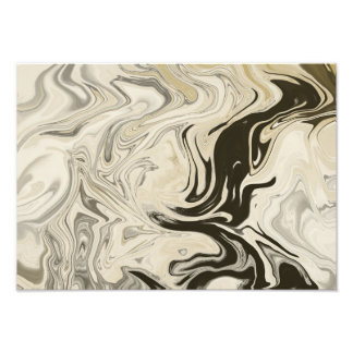 Foto Impressão de Abstrato de arte preto e branco creme