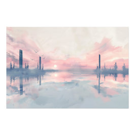 Foto Impressão de Aquarela de Sunset Pacífica