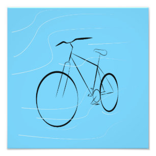 Foto Impressão de Arte de Linha Bicicleta