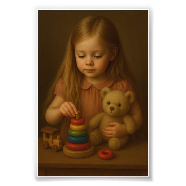 Foto “Impressão de Arte de Retrato Clássico Infantil” (Frente)