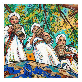 Foto Impressão de Arte Folclórica Amazigue Ahwash Marro