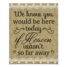 Impressão de Casamento Memorial Burlap & Lace