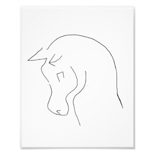 Foto Impressão de Cavalo Minimalista