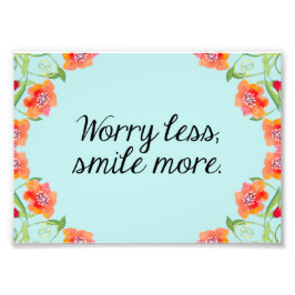 Foto Impressão de Cotação Floral, Aquarela de Cotação I