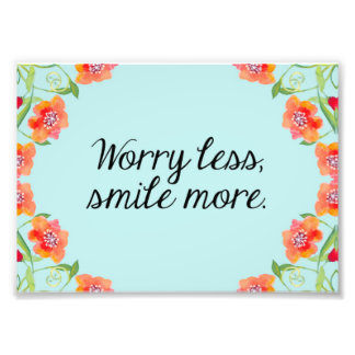 Foto Impressão de Cotação Floral, Aquarela de Cotação I