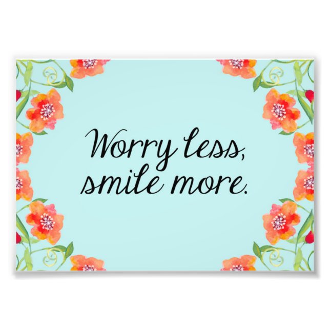 Foto Impressão de Cotação Floral, Aquarela de Cotação I (Frente)